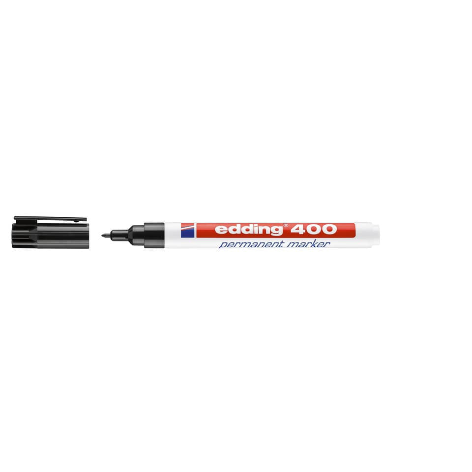 Marcatore permanente edding 400 punta conica 1 mm nero 4-400001