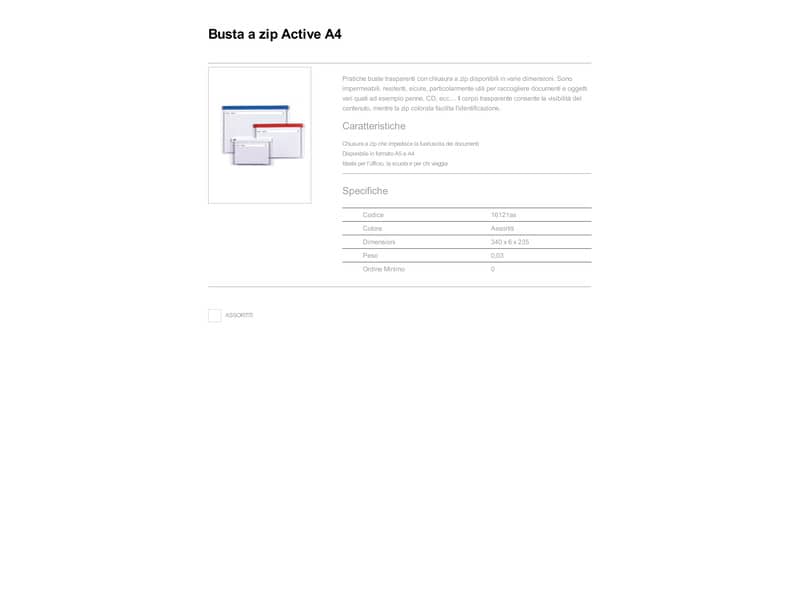 Busta con zip Rexel A4  16121AS