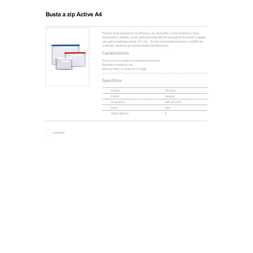 Busta con zip Rexel A4  16121AS