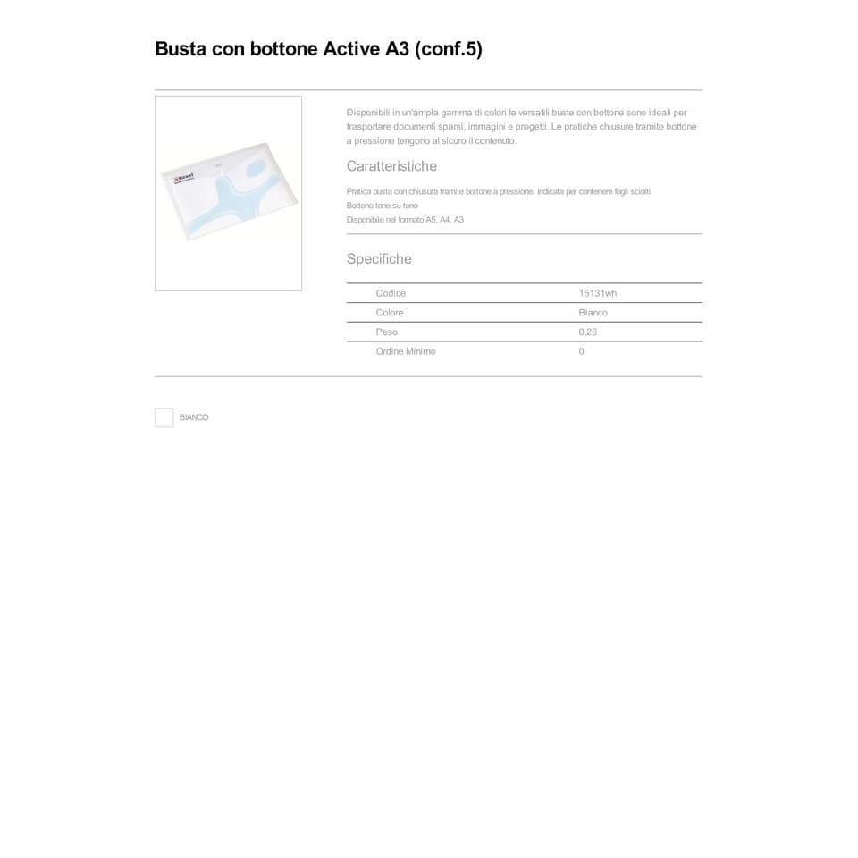 Buste trasparenti con bottone Rexel Ice 32,3x45,8 cm A3 conf. da 5 - 16131WH