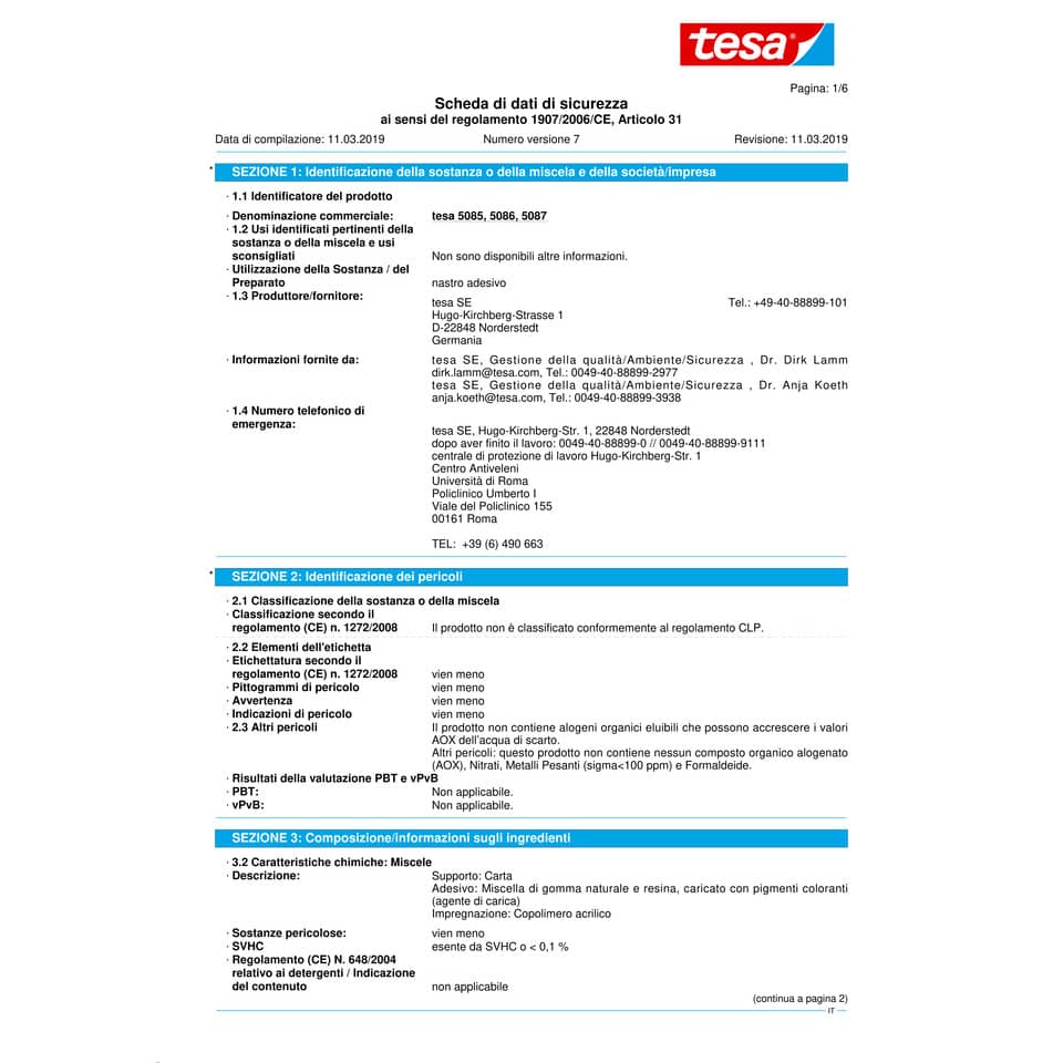 Nastri per mascheratura tesa in carta standard 30 mm x 50 m 05087-00000-02