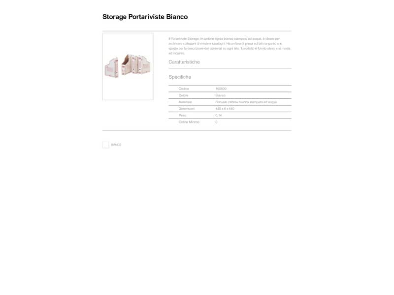 Portariviste King Mec bianco 9,3x35x26 cm - 160600
