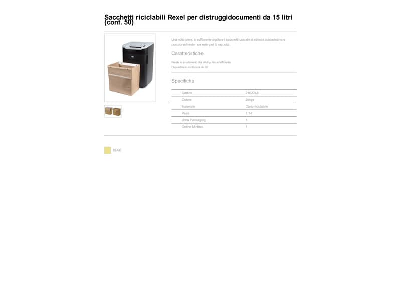 Distruggidocumenti uso frequente Rexel Mercury RDS2250 P-2 - 50 L - taglio a strisce 5,8 mm - 2102417EU