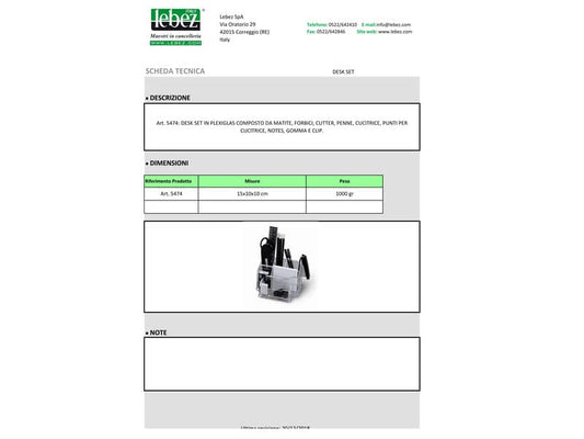 Portaoggetti da tavolo Plexy Niji trasparente/nero 5474