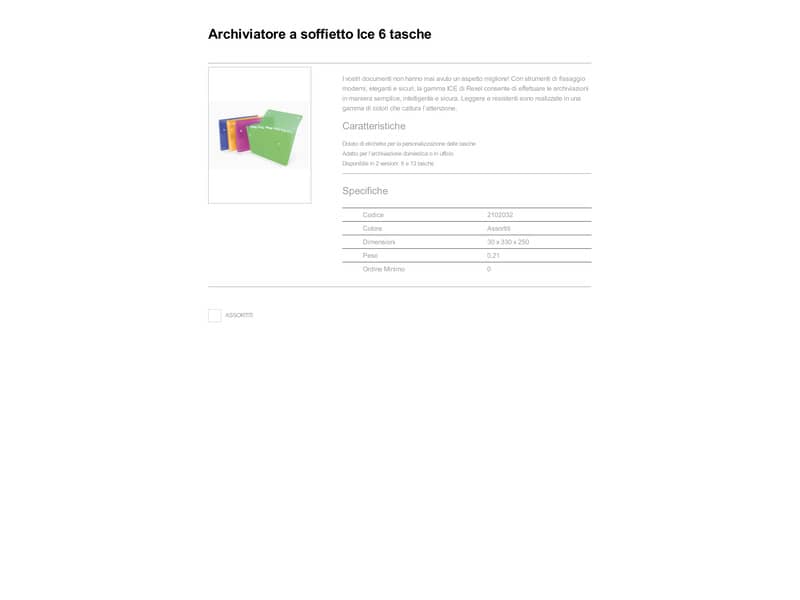 Archiviatore a soffietto Rexel Ice 6 tasche A4 assortiti 2102032