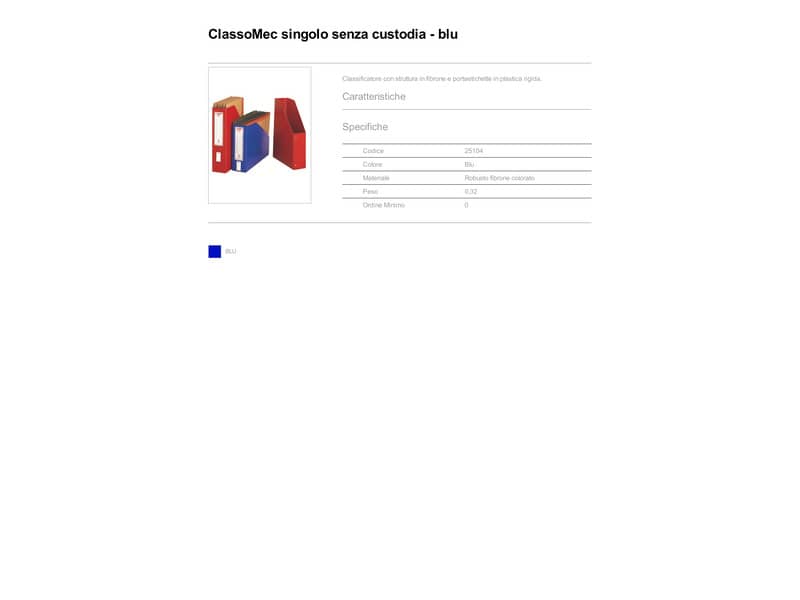 Classificatore King Mec CLASSOMEC blu  25104