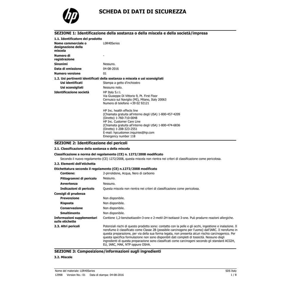 Cartuccia inkjet alta capacità 957XL HP nero L0R40AE