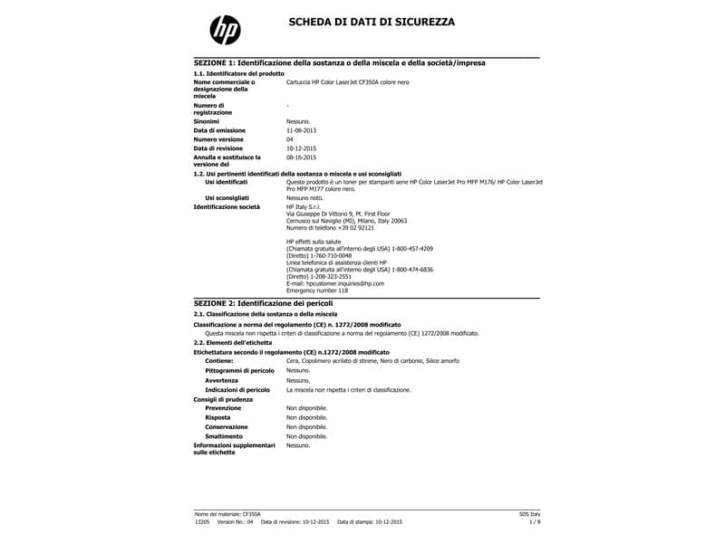 Toner 130A HP nero  CF350A