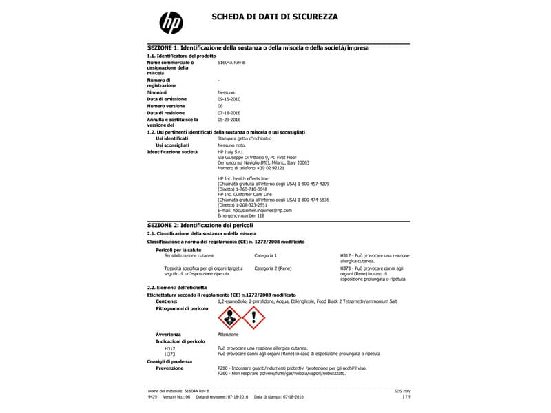 Cartuccia inkjet HP nero  51604A