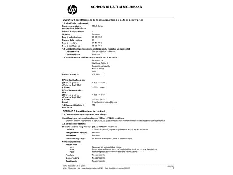 Cartuccia inkjet alta capacità 45 HP nero 51645AE