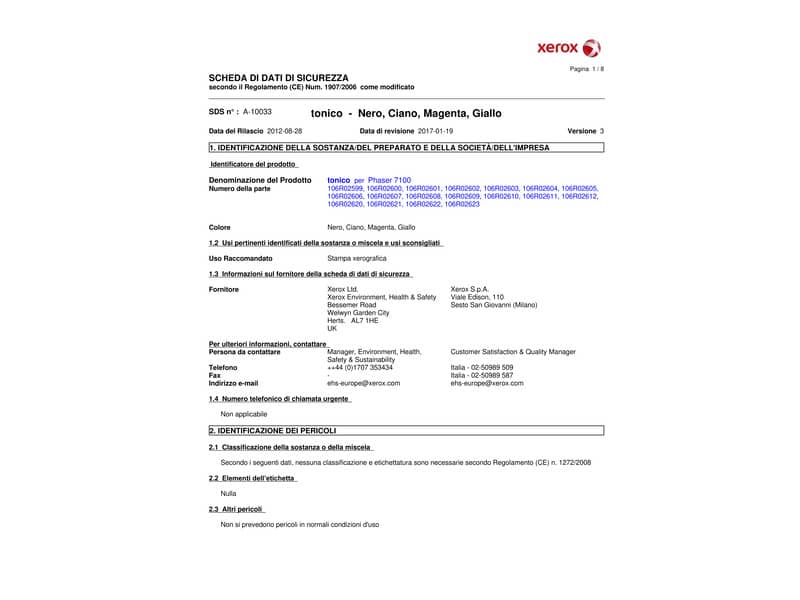 Toner alta capacità Xerox nero  106R02605