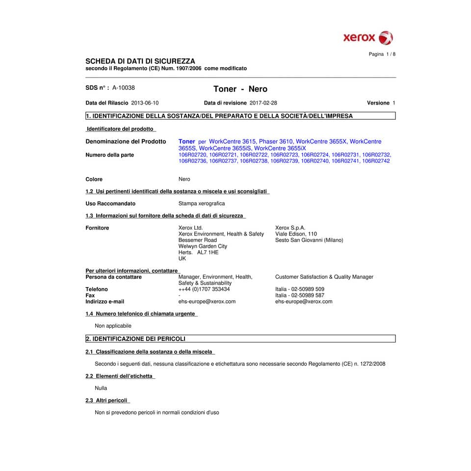 Toner altissima resa Xerox nero  106R02731