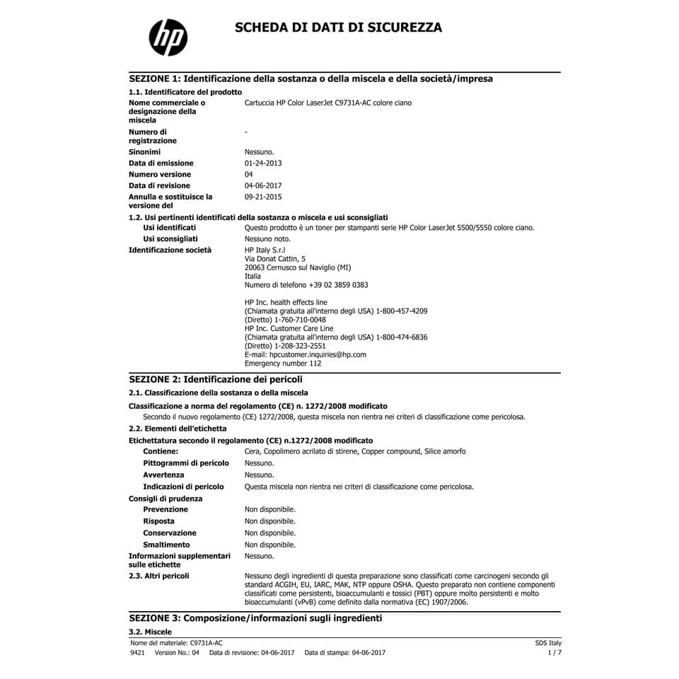 Toner 645A HP ciano standard C9731A