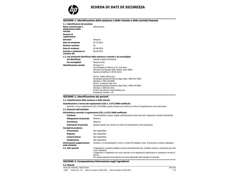 Cartuccia inkjet 364 HP ciano  CB318EE