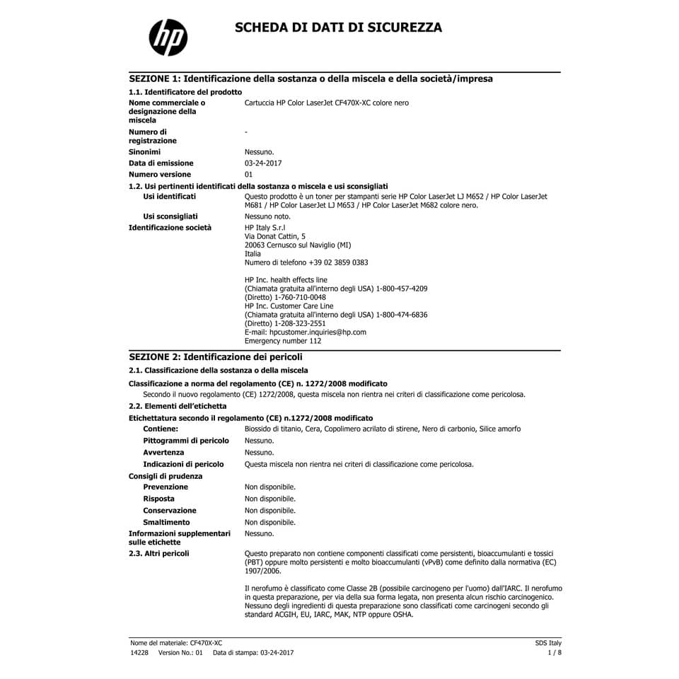Toner alta capacità 657X HP nero  CF470X