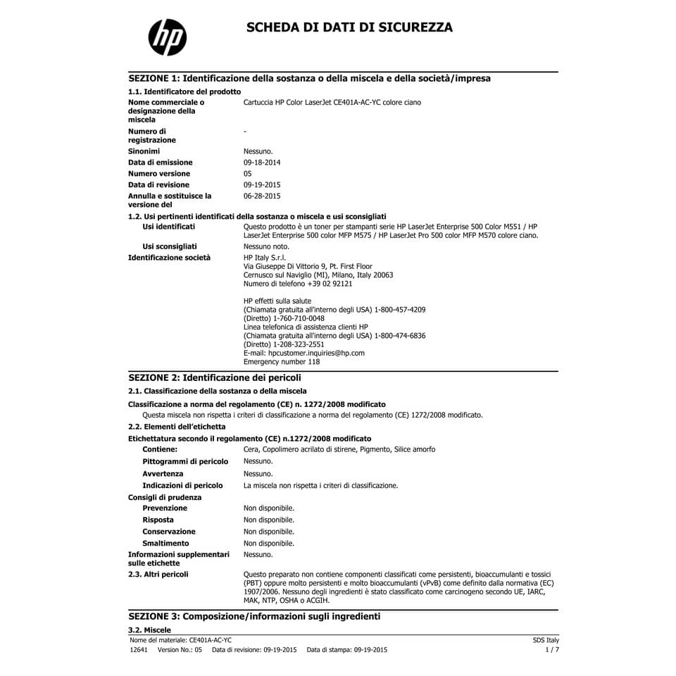 Toner 507A HP ciano  CE401A