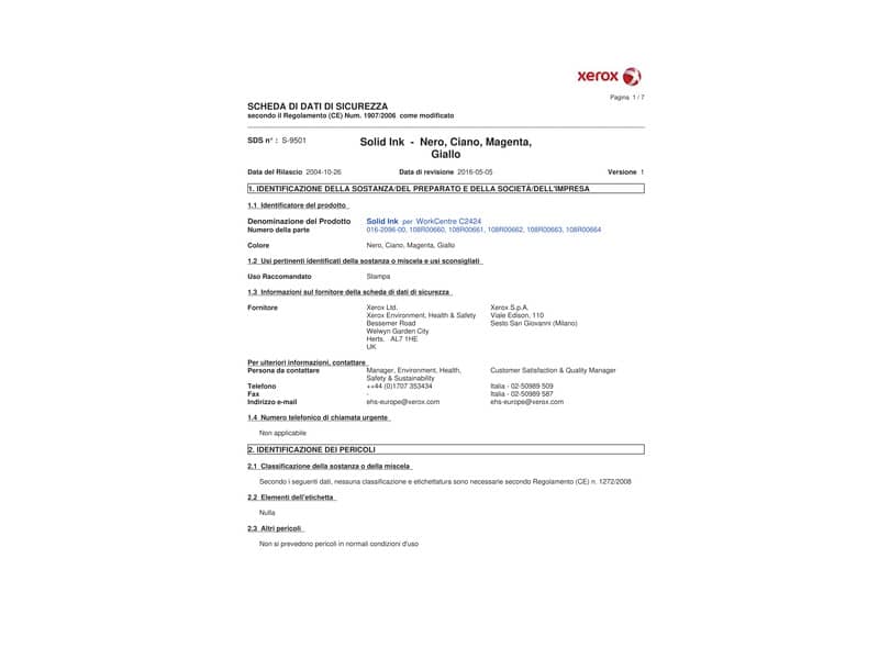 Stick solid ink Xerox nero  Conf. 3 - 108R00663