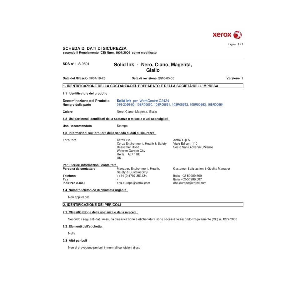 Stick solid ink Xerox nero  Conf. 3 - 108R00663