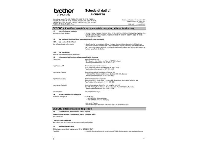 Toner standard Brother nero  TN-2310