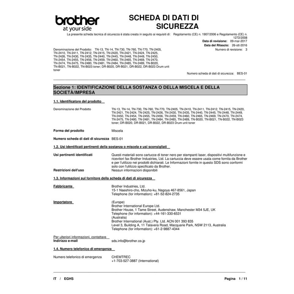 Toner Brother nero  TN-2410