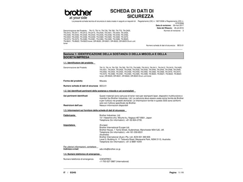 Toner Brother nero  TN-2410