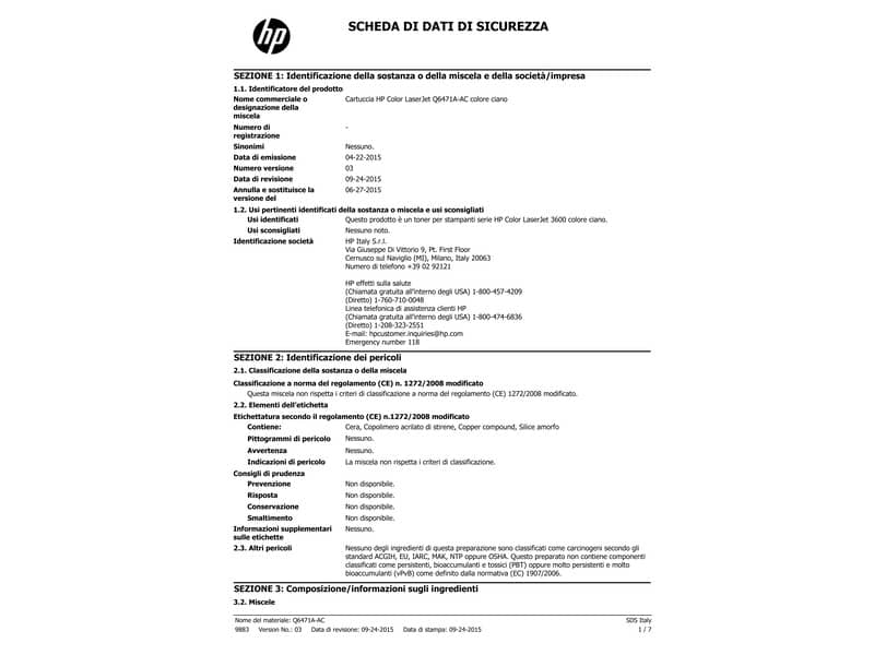 Toner 502A HP ciano standard Q6471A