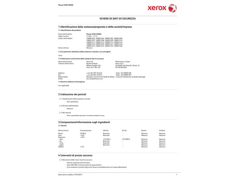 Unità immagine Xerox nero  108R00974