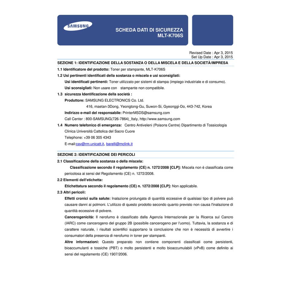Toner MLT-K706S Samsung nero  SS816A