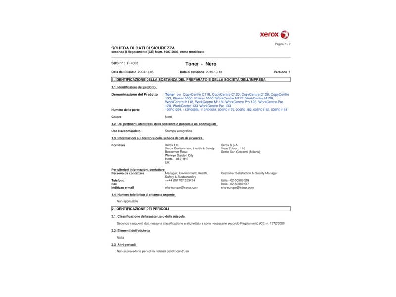 Toner Xerox nero  113R00668