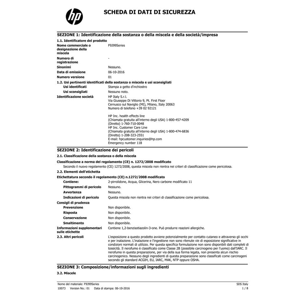 Cartuccia inkjet 745 HP nero opaco  F9J99A