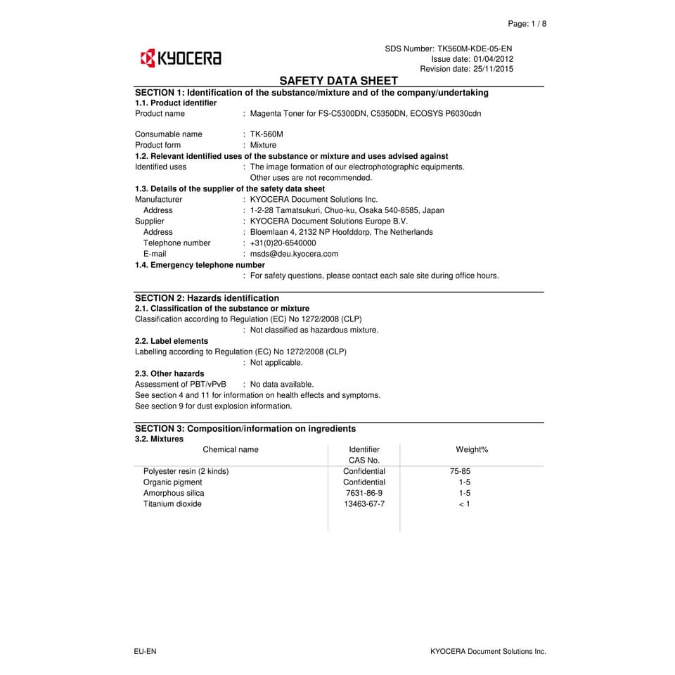 Toner TK-560C Kyocera-Mita ciano  1T02HNCEU0