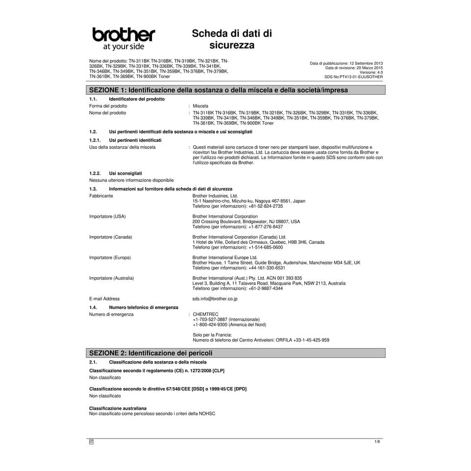 Toner alta capacità 329 Brother giallo  TN-326Y