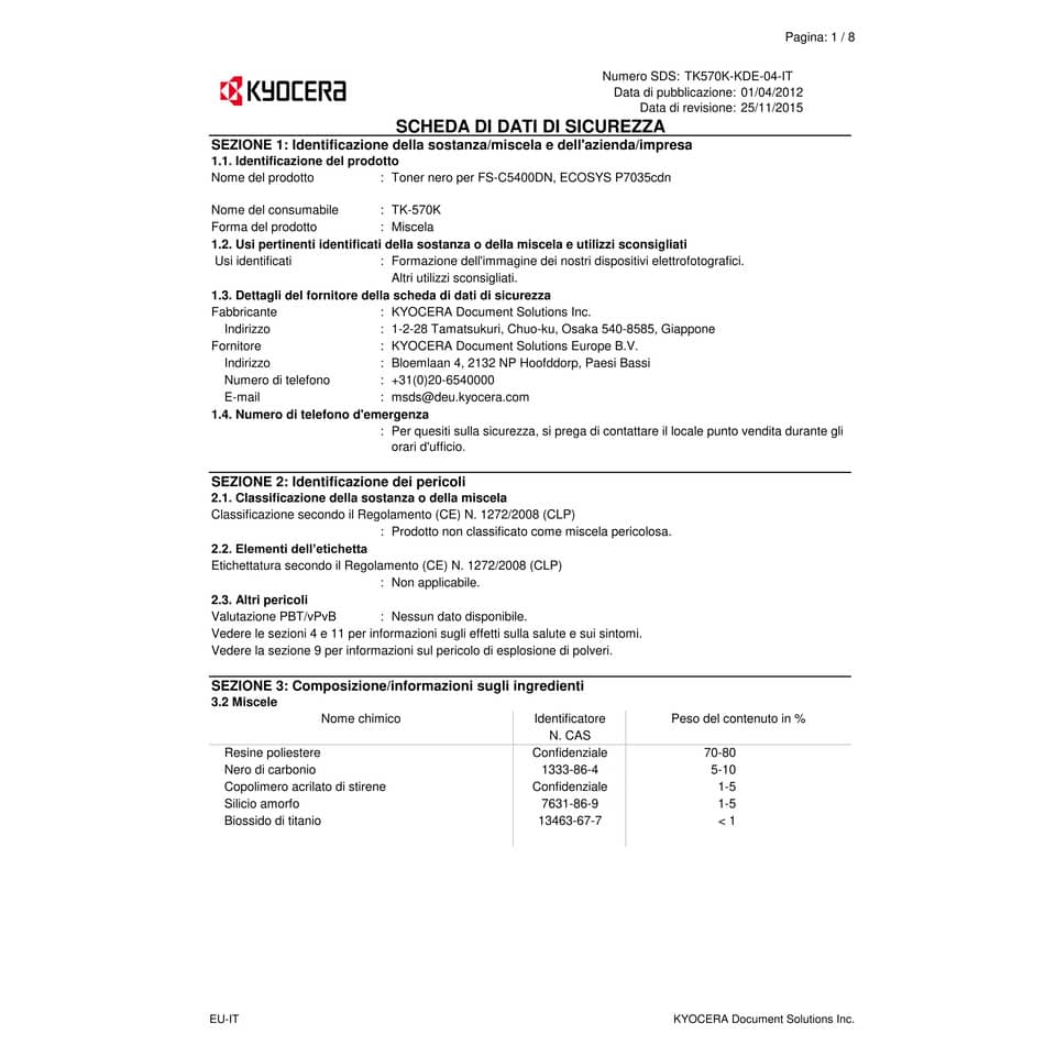 Toner TK-570K Kyocera-Mita nero  1T02HG0EU0