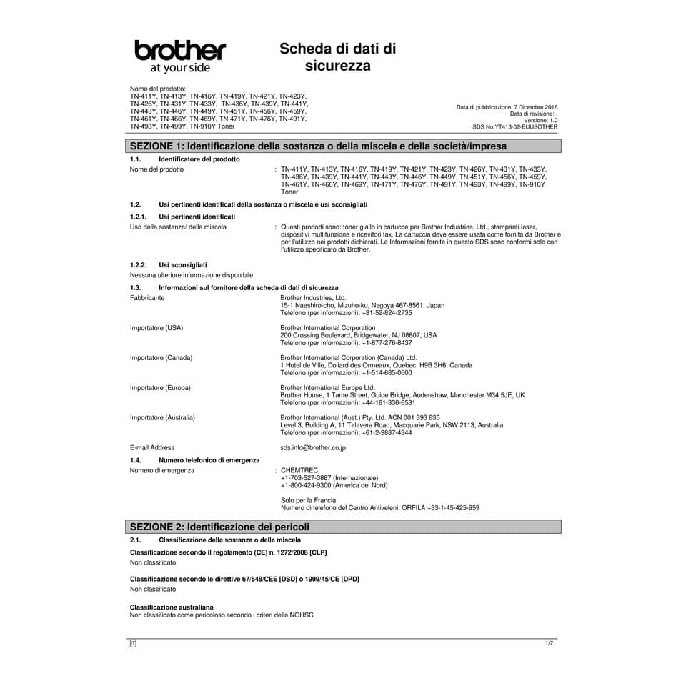Toner Brother giallo  TN-421Y