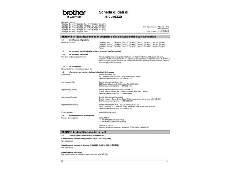 Toner alta resa Brother giallo  TN-423Y