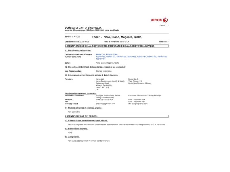 Toner alta capacità Xerox magenta  106R01161