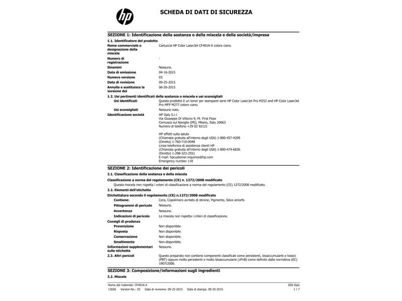 Toner 201X HP ciano+magenta+giallo  Conf. 3 - CF253XM