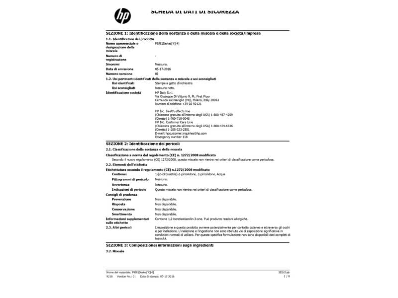Kit manutenzione 729 HP  F9J81A