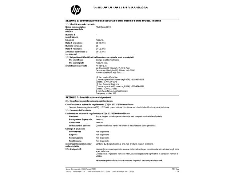 Cartuccia inkjet alta resa 302XL HP 3 colori F6U67AE