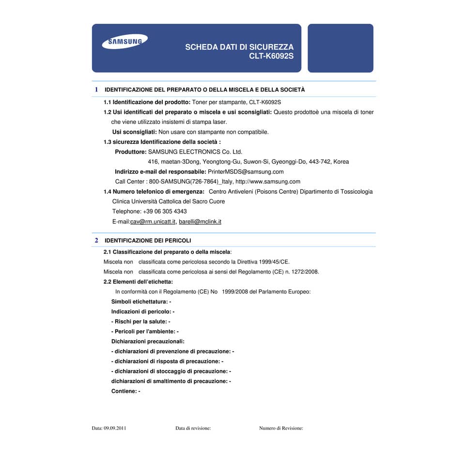 Toner CLT-K6092S Samsung nero  SU216A