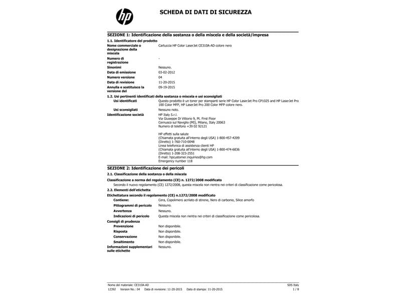 Toner 126A HP nero  CE310A