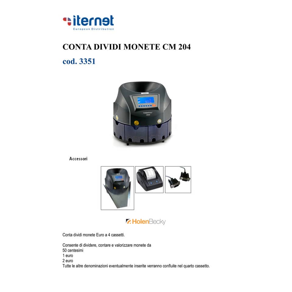 Conta dividi monete HolenBecky CM204 nero 4 cassetti