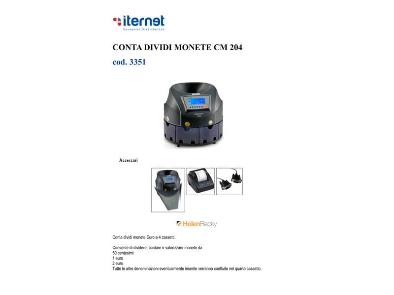 Conta dividi monete HolenBecky CM204 nero 4 cassetti
