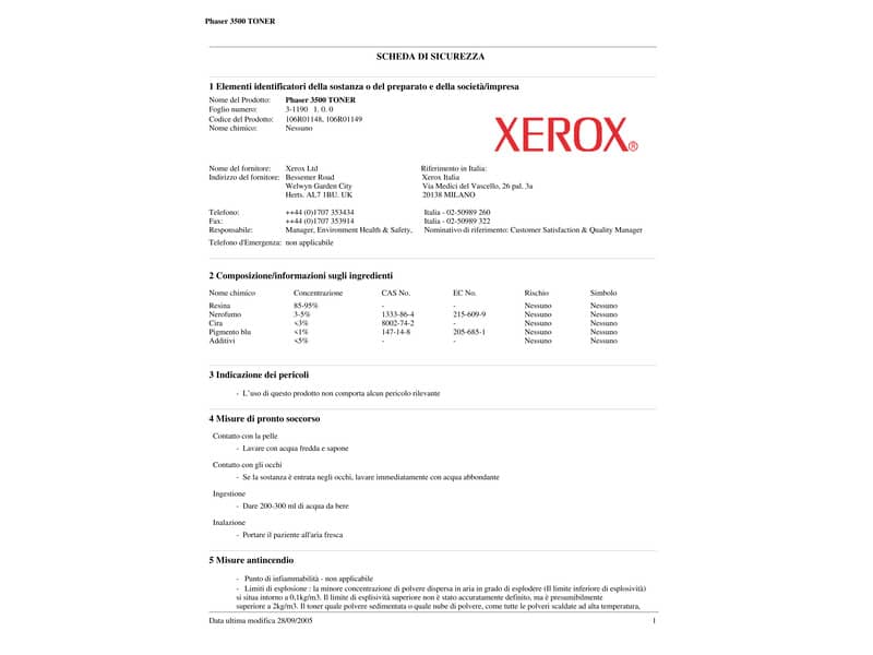 Toner alta capacità Xerox nero  106R01149