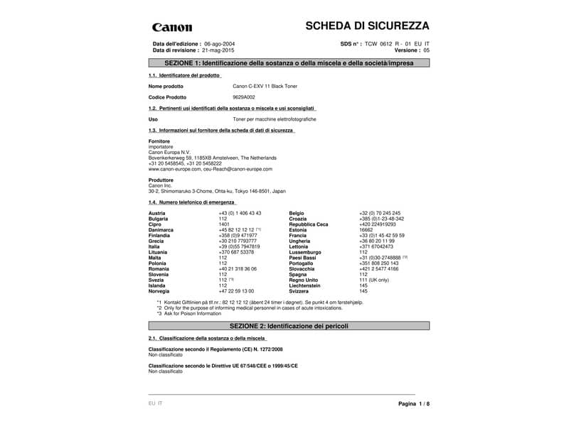 Toner C-EXV11BK Canon nero  9629A002AA