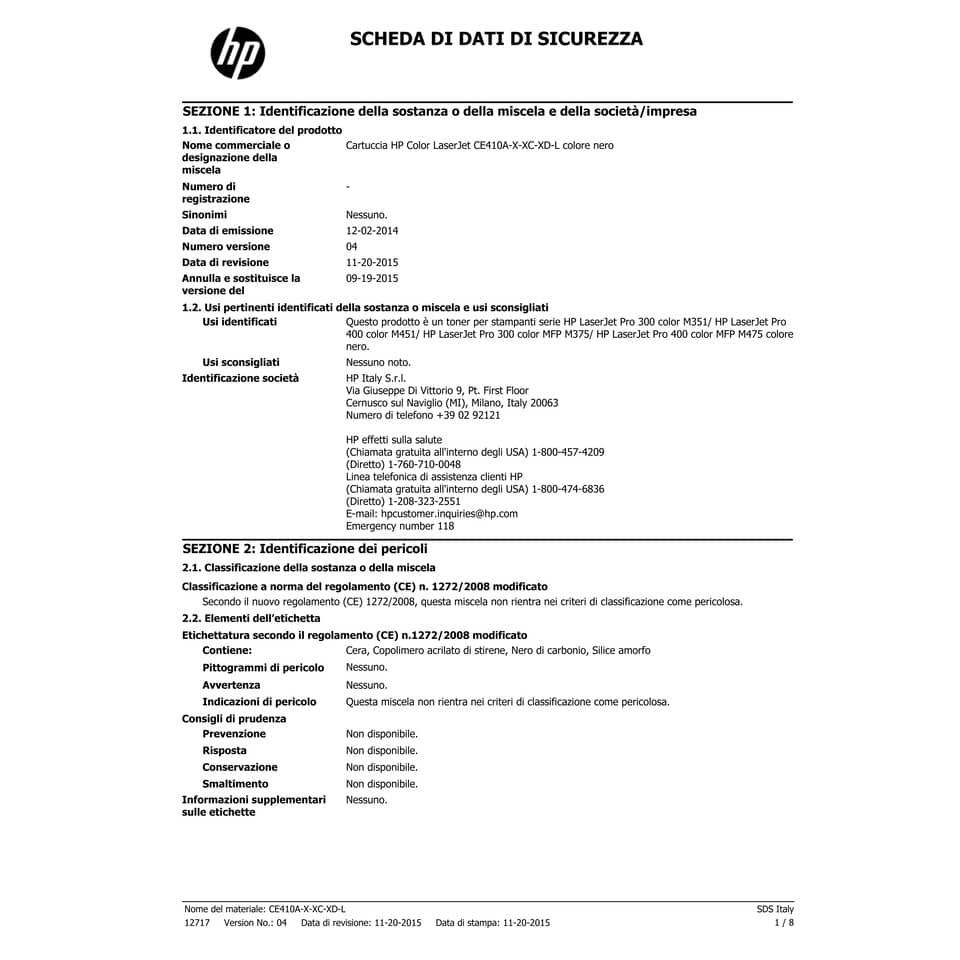 Toner 305X HP nero  Conf. 2 - CE410XD