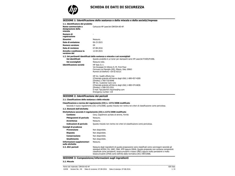 Toner 35A HP nero  CB435A