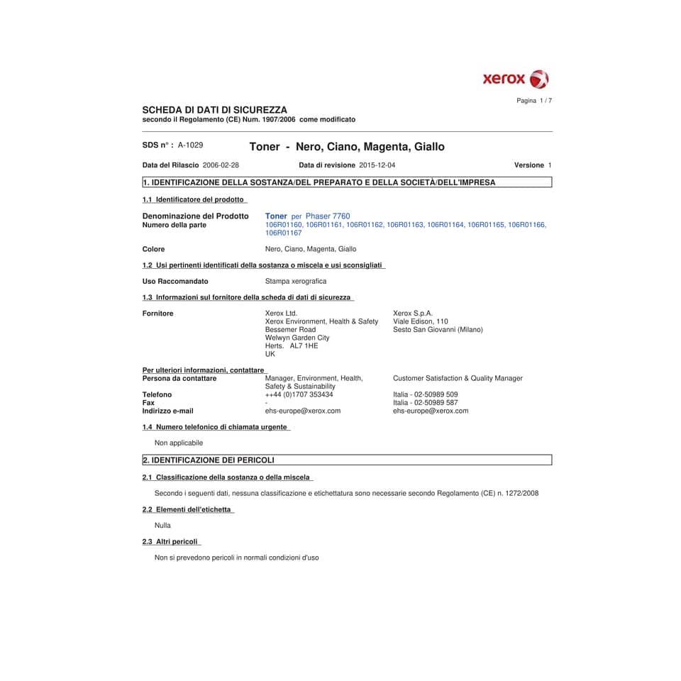 Toner alta capacità Xerox nero  106R01163