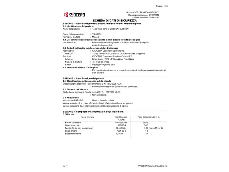 Toner TK-8600K Kyocera-Mita nero  1T02MN0NL0