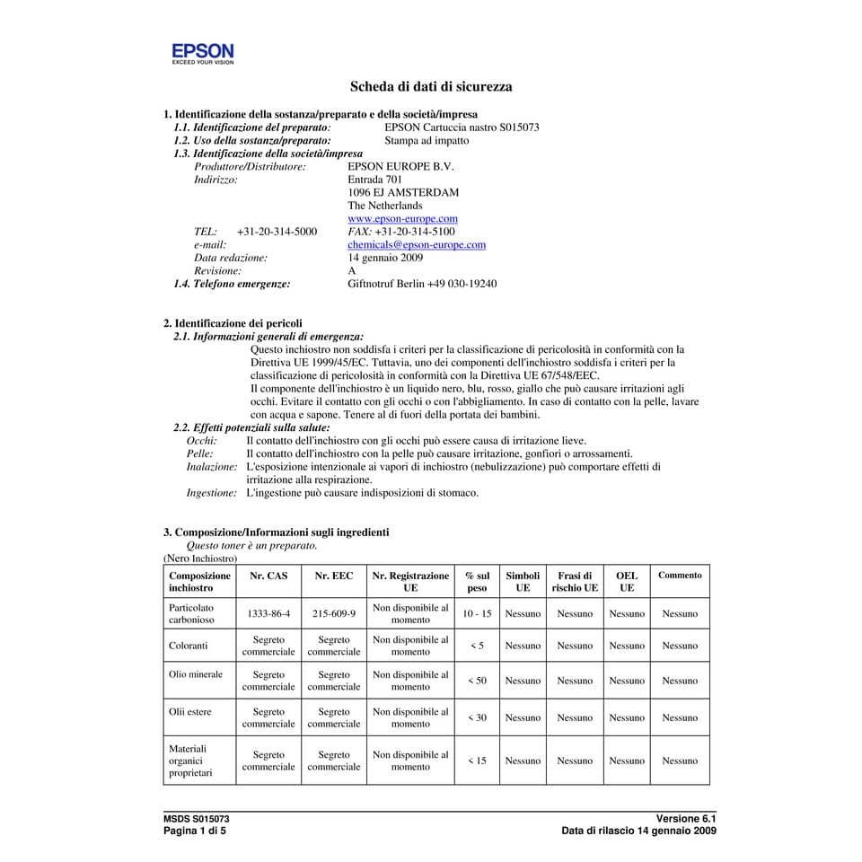 Nastro Epson colore  C13S015073